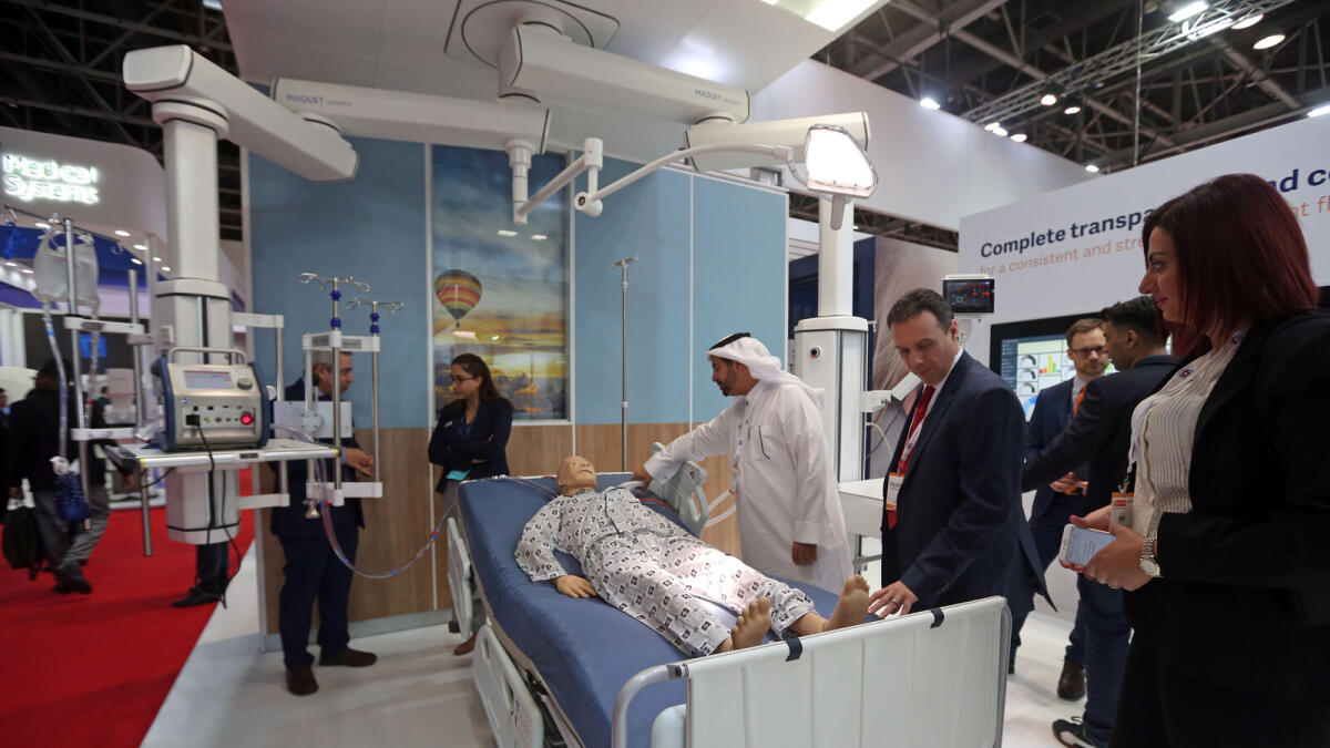 An innovative operating room by Maquet on display. Photo by Dhes Handumon