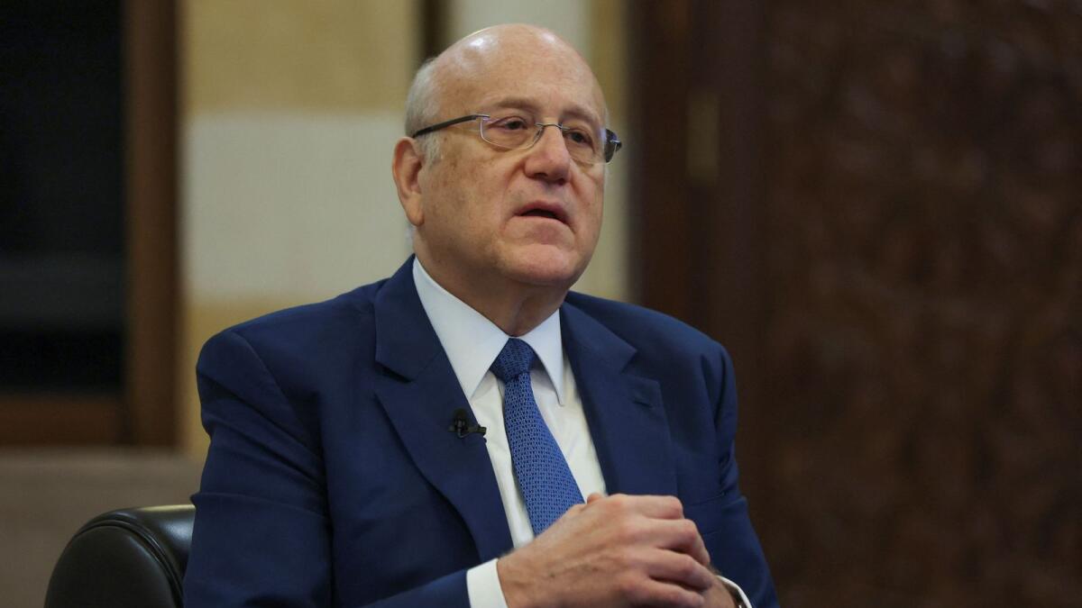 The WFP aid money will be shared equally by Lebanese citizens and Syrian refugees, says Lebanon's caretaker Prime Minister Najib Mikati.  — Reuters file