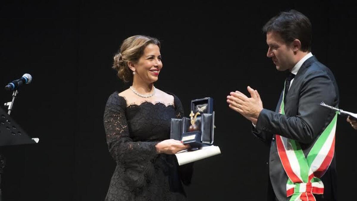 Dubais Princess Haya gets Italian honour for humanitarian work