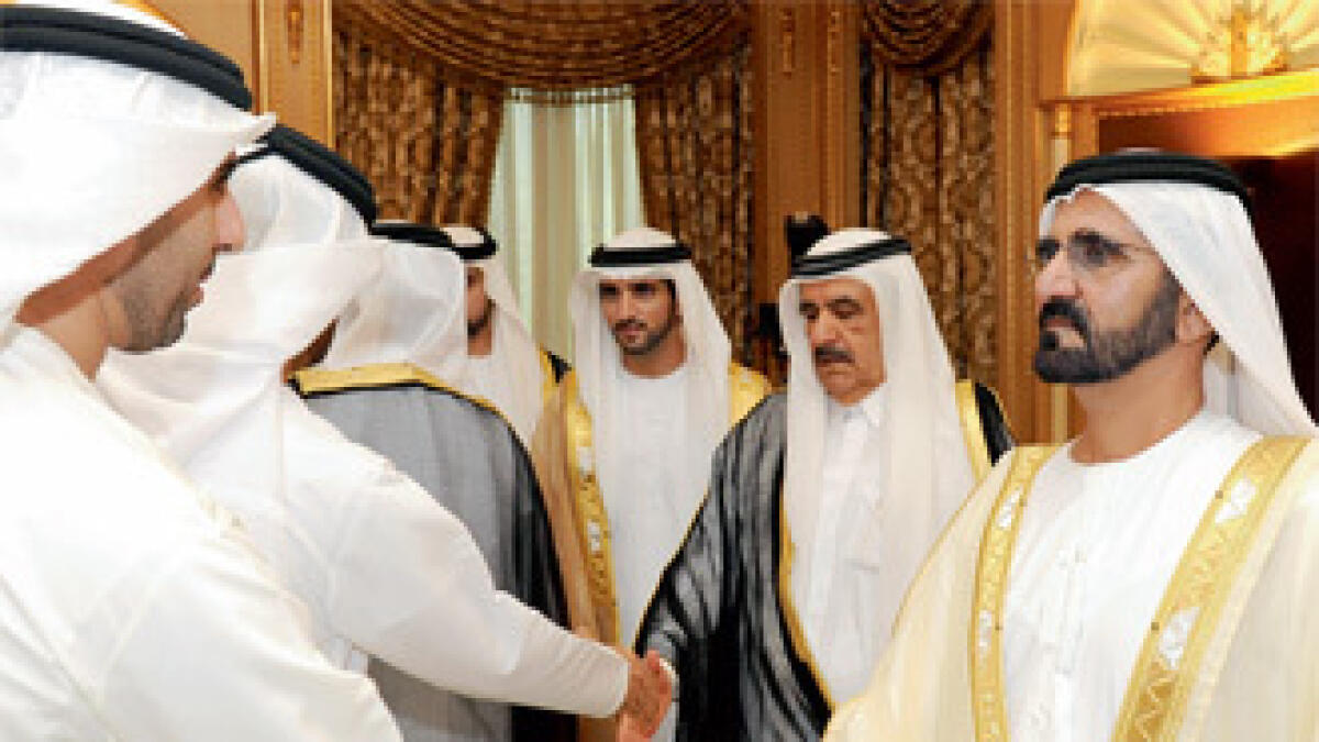 Rulers offer Eid prayers, receive greetings