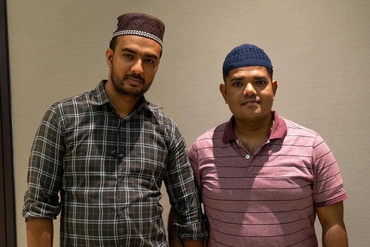 Photo: Muhammad Hassan with his friend Nasr Al Islam