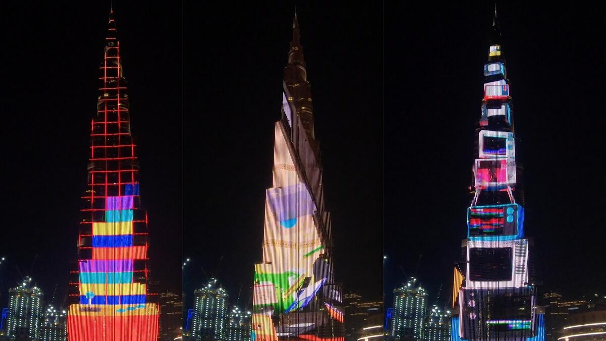 Dubai, Burj Khalifa, Downtown Dubai, LED show