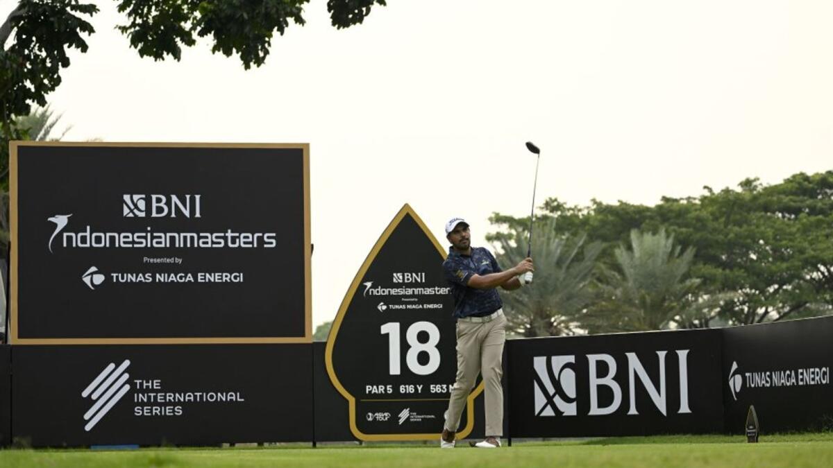 Dubai Golden ViSA Awardee Gaganjeet Bhullar (Ind), on the course leading after round two in Indonesia on the Asian Tour.. - Supplied photo