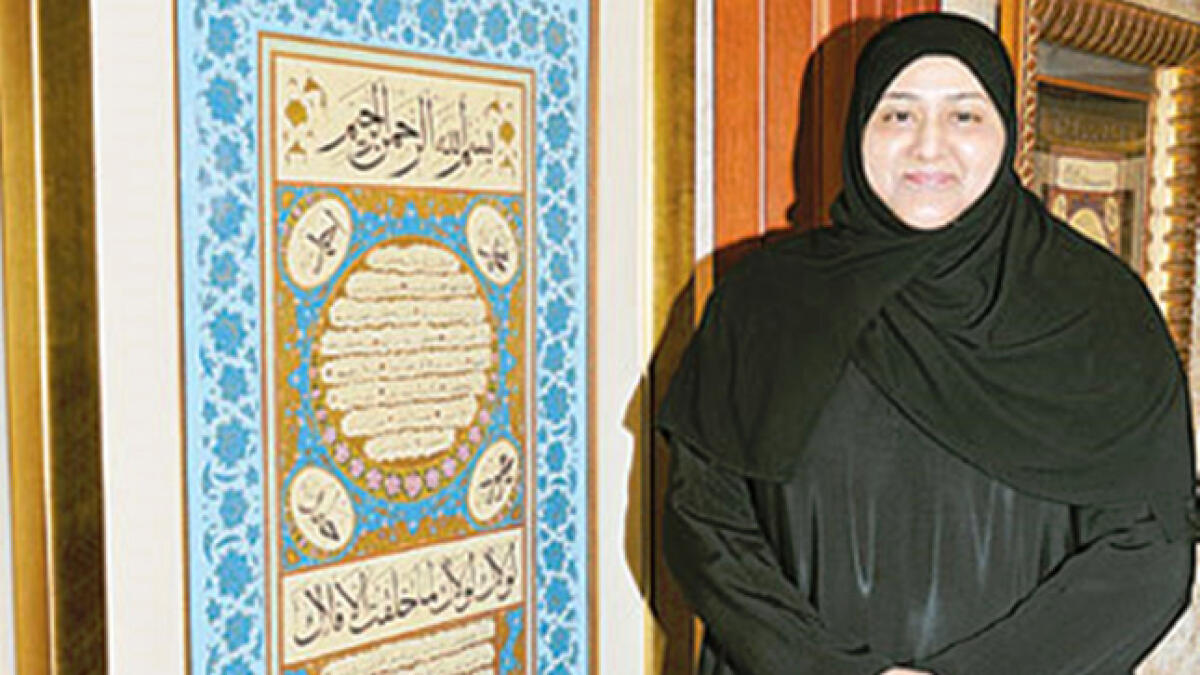 Emirati artist inspires audience with calligraphy masterpiece
