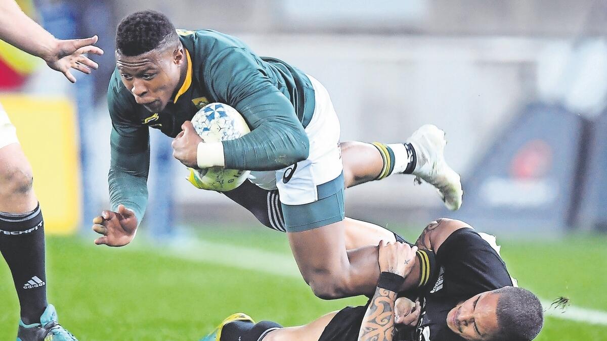 Winger Dyantyi shines as Springboks upset All Blacks