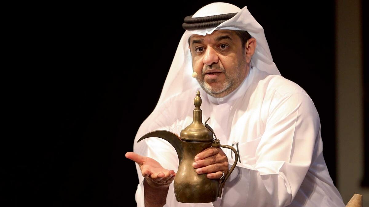 POUR OVER: Heritage Specialist Abdullah Khalfan Al Hamour explains the roots of coffee and how you're supposed to serve it.