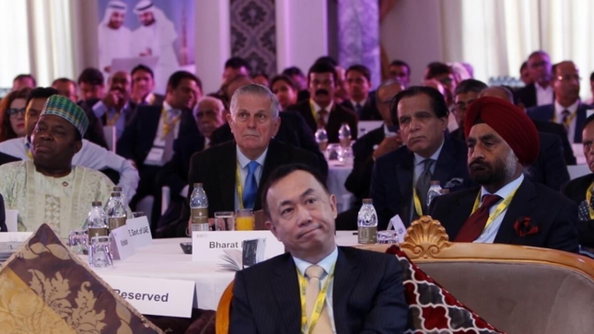 Delegates and guests during the Dubai Global Convention on Tuesday.