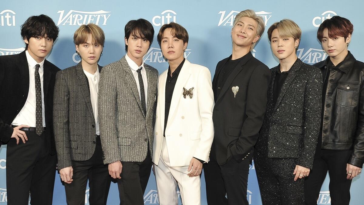 When asked if BTS felt like they've begun to earn more respect from the US, band member RM said: 'We definitely feel that. I think in the perspective of culture, it's really important to be familiar. So first, we think ... that for many Americans not familiar with (us) — we look different, we (sing) different, we got different choreography, music videos, like everything, even lifestyle. But I think as time goes by, we're doing these shows and songs and concerts and awards, I think quite a lot of people in the American music market is getting, like, kind of close (to us).'