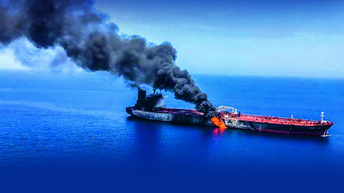 Two oil tankers damaged in attacks near Strait of Hormuz