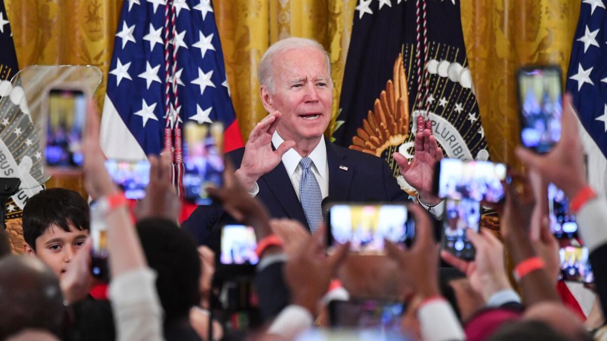 US President Joe Biden in the East Room of the White House in Washington, DC. Photo: AFP