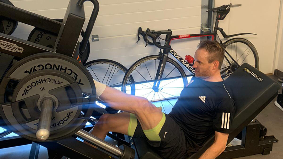 UAE Team Emirates' cyclist Alexander Kristoff attends a rigorous training session. -- Supplied photo