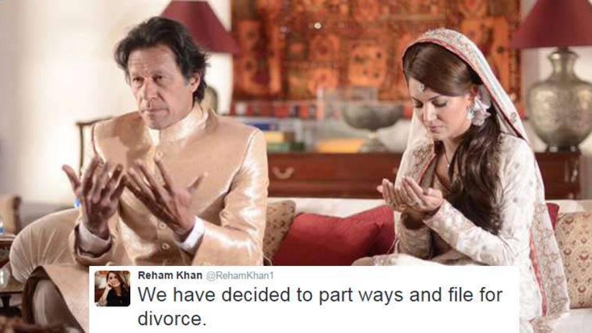 Pakistans Imran Khan and wife Reham Khan to divorce