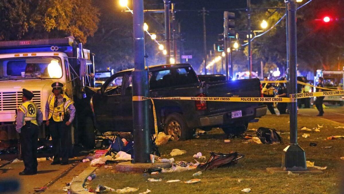 Drunk truck driver ploughs through crowd in New Orleans