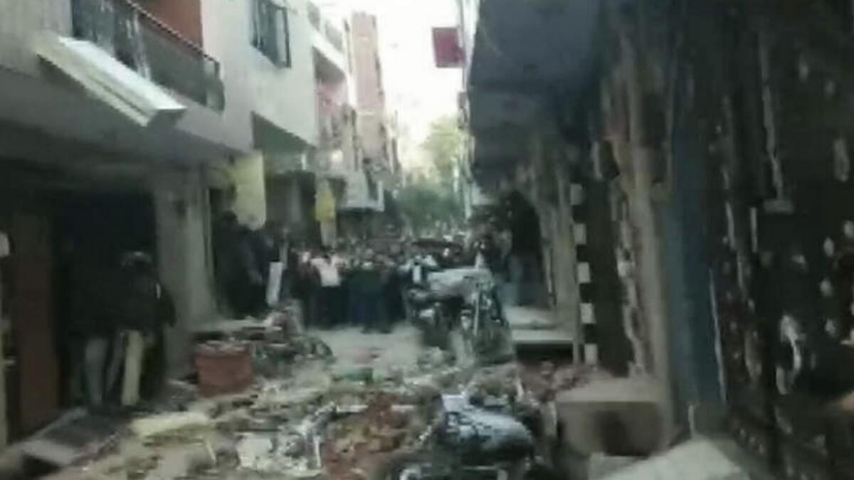 india, capital, 5 people, building collapse, indian capital
