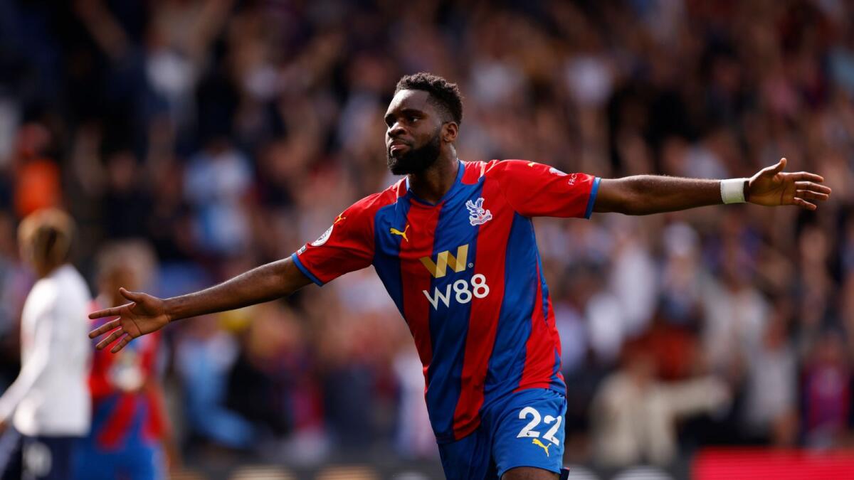 Crystal Palace's Odsonne Edouard celebrates a goal against Tottenham Hotspur. — Reuters