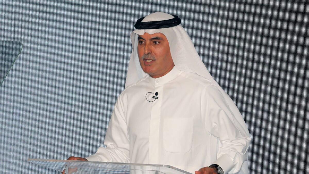 Abdul Aziz Al Ghurair, chairman of Mashreq, addressing the event in Dubai on Wednesday. — Supplied photo