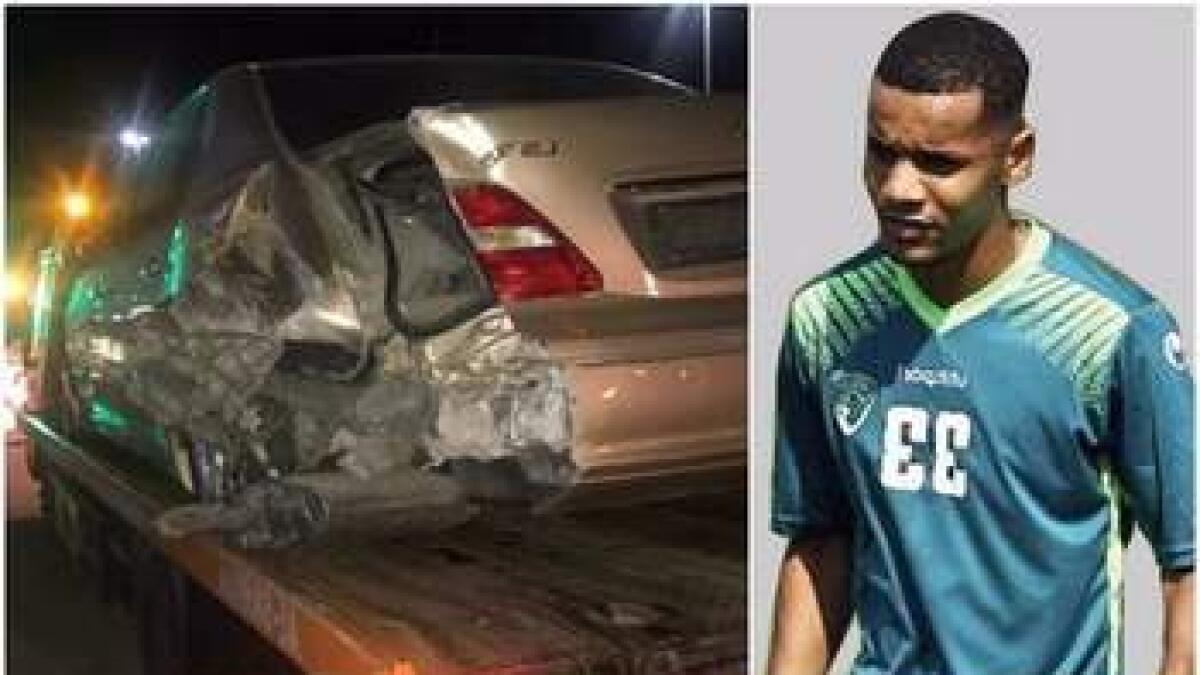 Emirati football player escapes death on UAE road