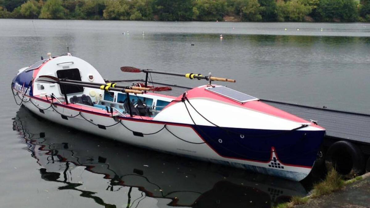 The 29 x 6 foot boat that will be used at the Talisker Atlantic Challenge. —Supplied photos