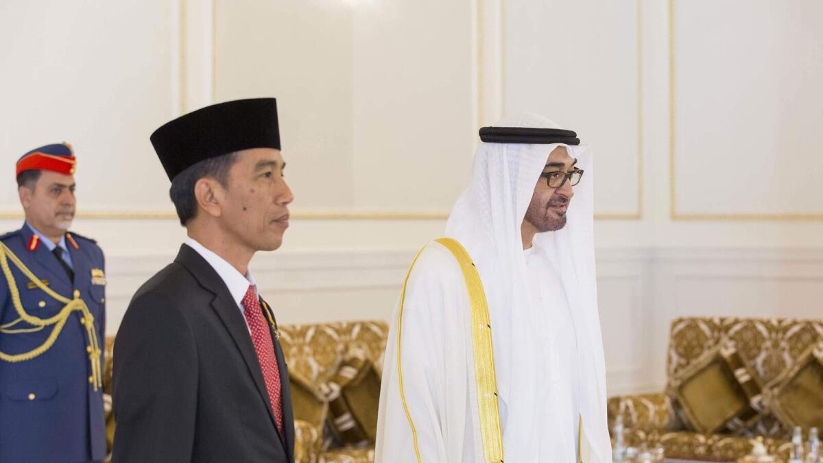 Mohammed bin Zayed, Indonesian President discuss bilateral relations
