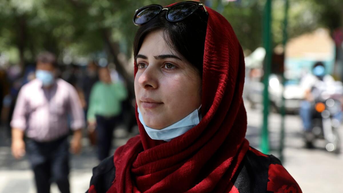 Masoumeh Eftekhari, a housewife at Tehran’s Grand Bazaar, Iran, on Thursday.