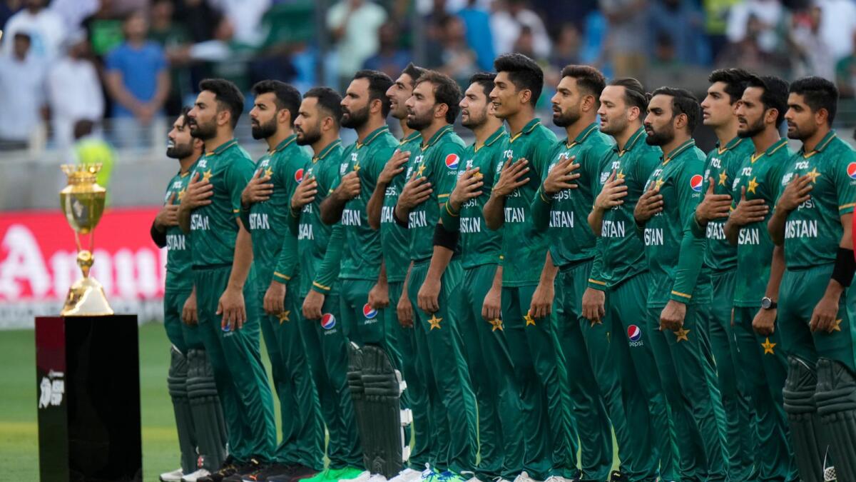 The Pakistan team. — AP