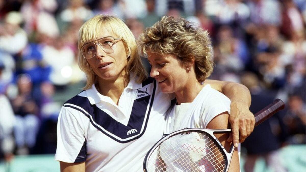 Evert and Navratilova each wound up with 18 Grand Slam singles championships