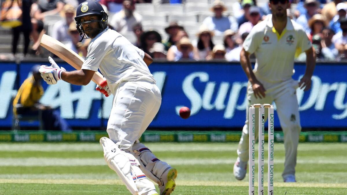 Mayank Agarwal was 27 when he finally made his Test debut in 2018. He scored 76 in that Boxing Day Test at the Melbourne Cricket Ground. (AFP)