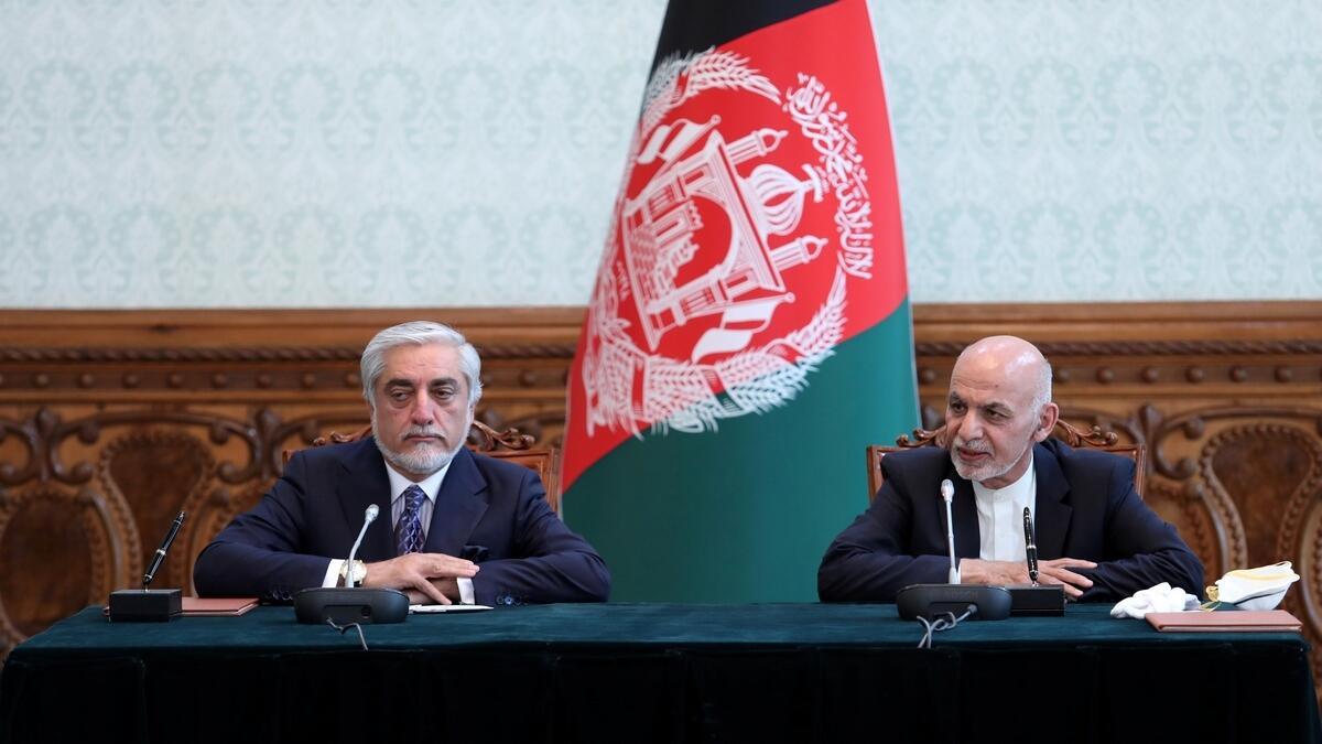 afghanistan, peace deal, ghani, abdullah, power sharing, taliban