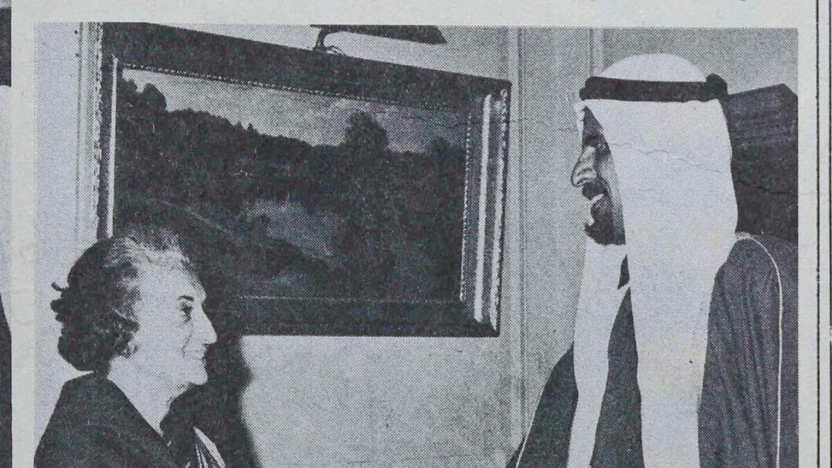 Indian PM Narendra Modi is scheduled to visit the UAE on August 16 and 17. This visit comes 34 years after former Indian prime minister, the Late Indira Gandhi, visited the country in 1981. Here are some pictures of UAE leaders visiting India since 1974.