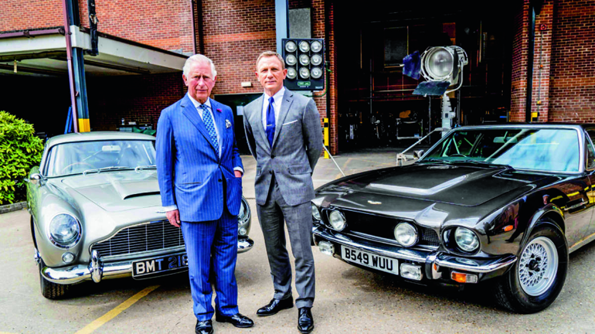 Prince Charles visits set of new 007 film in London