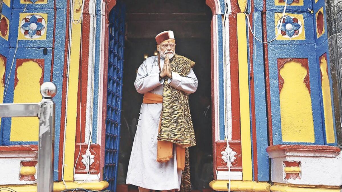 Video: Modi offers prayers at temple after meditating for 17 hours in cave