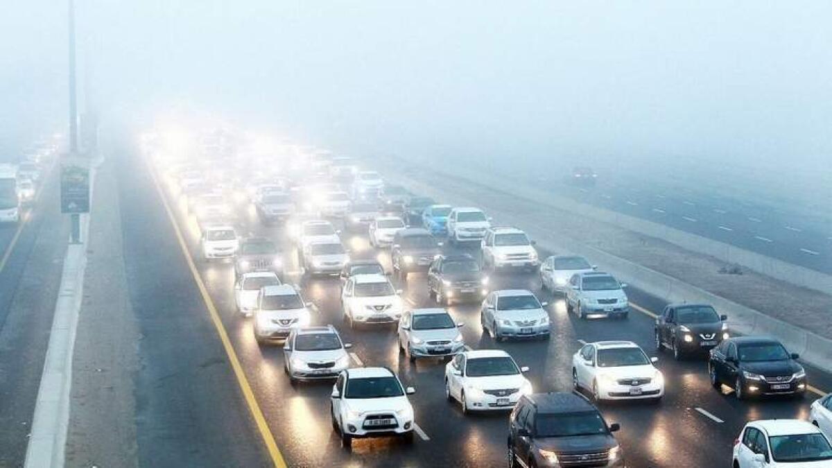 Misty morning leads to accidents, vehicle pile-up on Dubai-Sharjah road