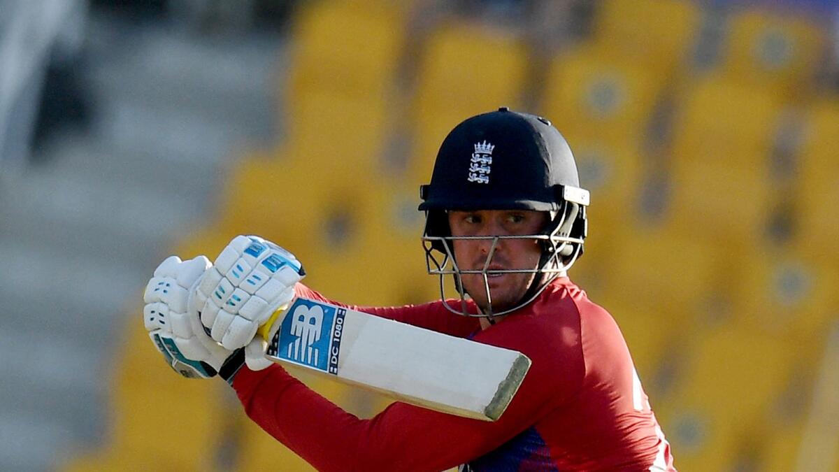 England's Jason Roy plays a shot during the match against Bangladesh (ANI)