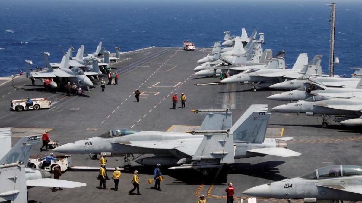 US navy strike group heads toward Korean peninsula