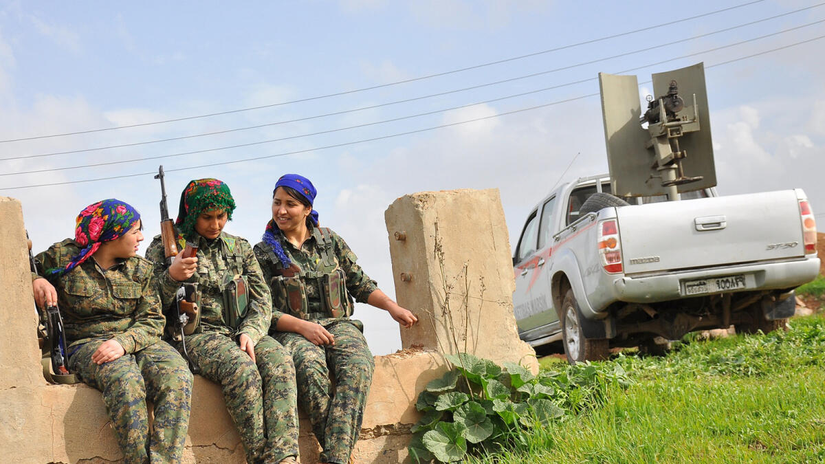 ON THE FRONTLINES: Kurdish women fighters have shown they are more than a match against Daesh.  
