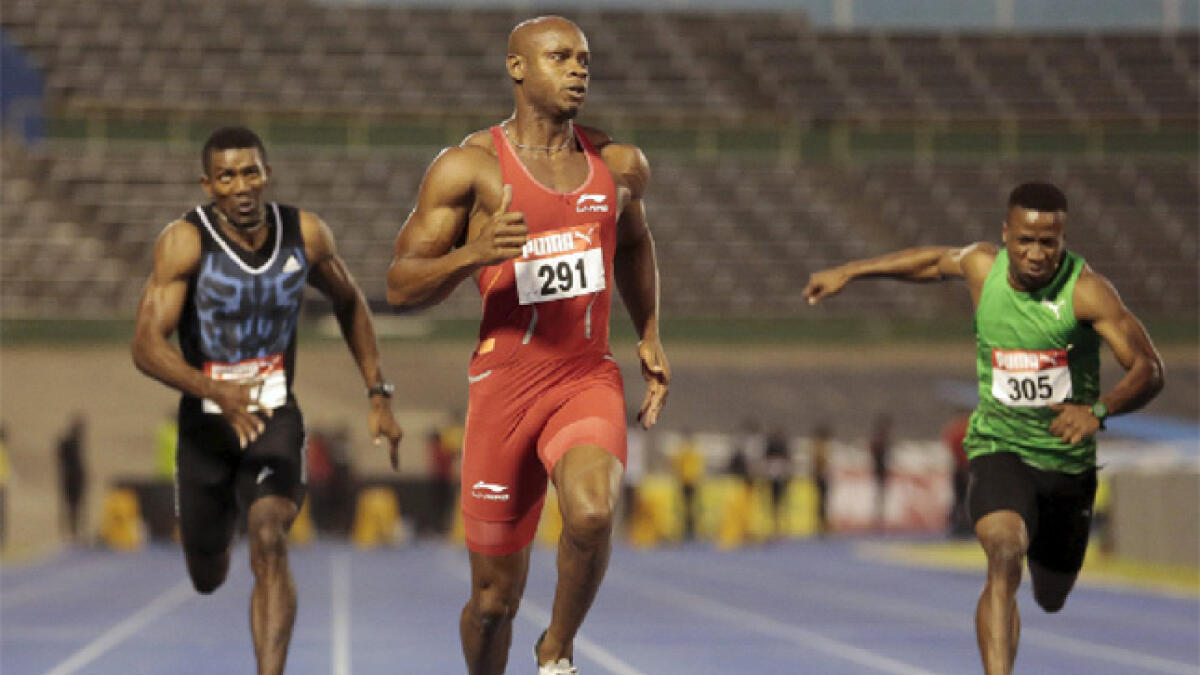 Powell in command, Bolt out of 100m picture