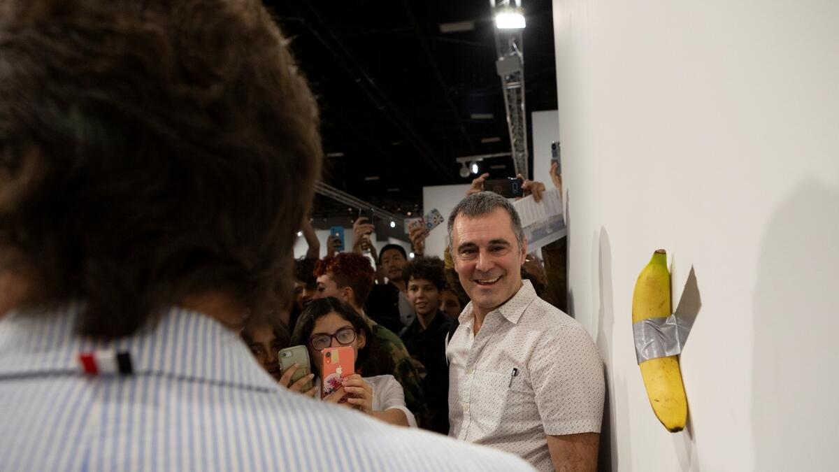 He paid $150,000 for what? Art slips on a banana peel