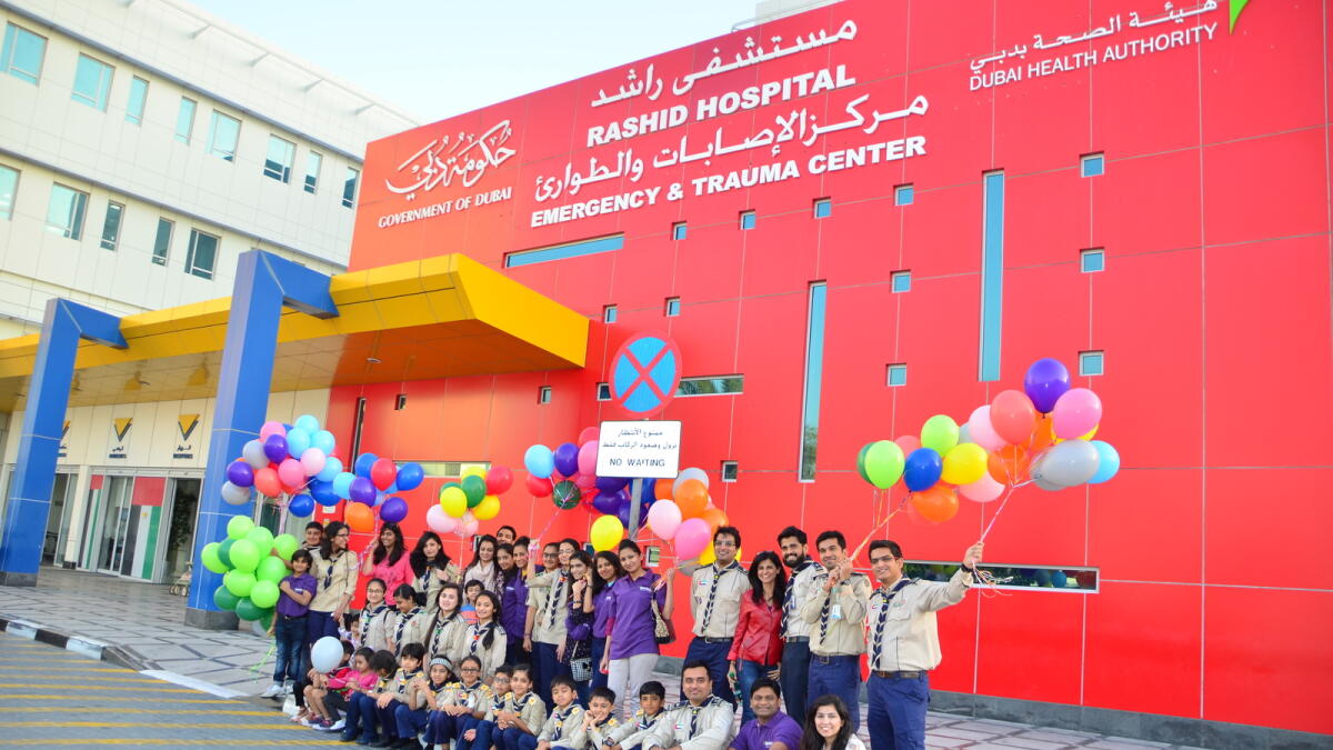 Spread a Smile volunteers at Rashid Hospital to cheer up patients