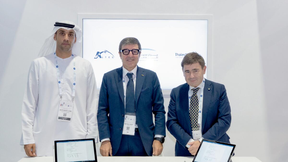 MBRSC Signs MoU with Thales Alenia Space and ALTEC to Identify Opportunities for Space Collaboration.-Supplied photo