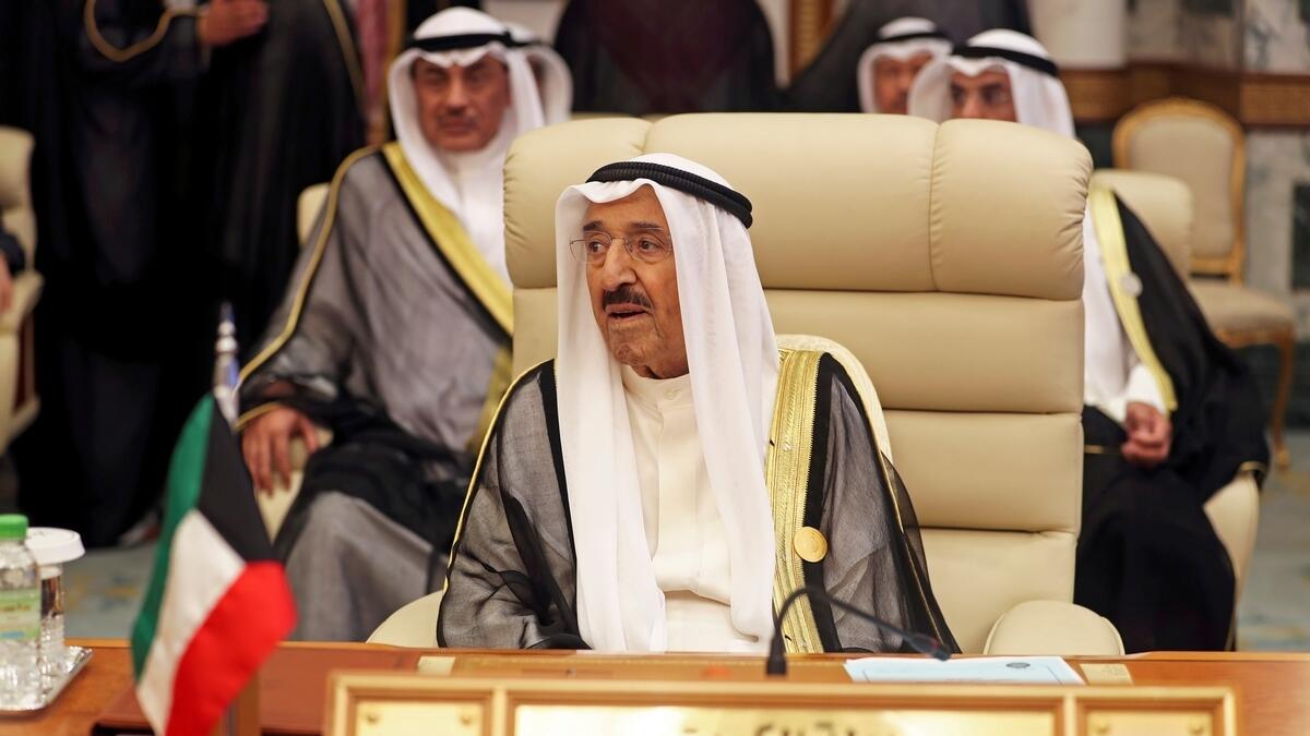 The Amir of Kuwait, His Highness Sheikh Sabah Al Ahmad Al Sabah, arrives, united states, medical treatment, state news agency