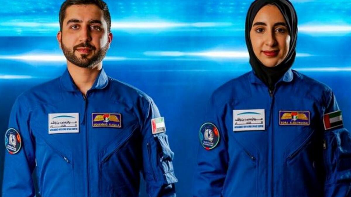 Emirati astronauts Nora Al Matrooshi and Mohammed Al Mulla form the second batch of the UAE Astronaut Programme who are undergoing training. File photo