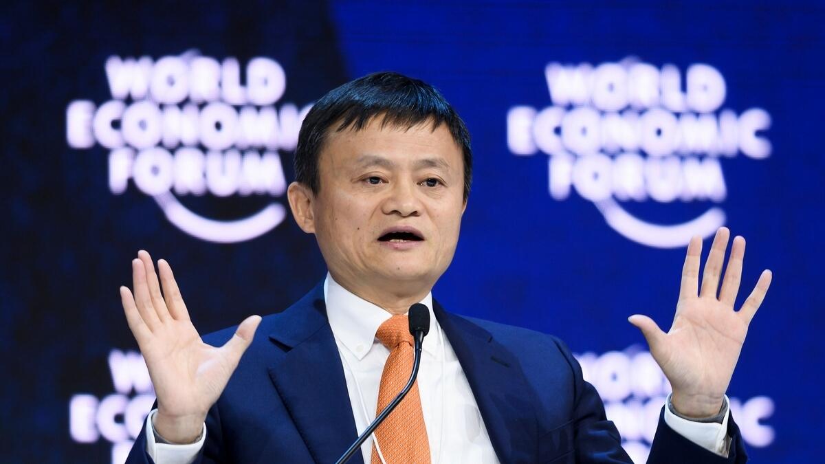 Jack Ma speaks during the annual World Economic Forum.- AFP file photo