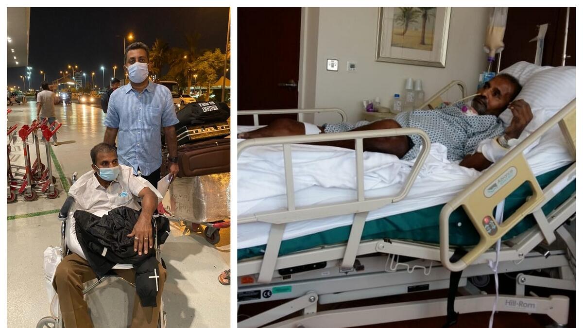 Bedridden expat, flies to India, Dh1.6 million, hospital bill, waived, UAE