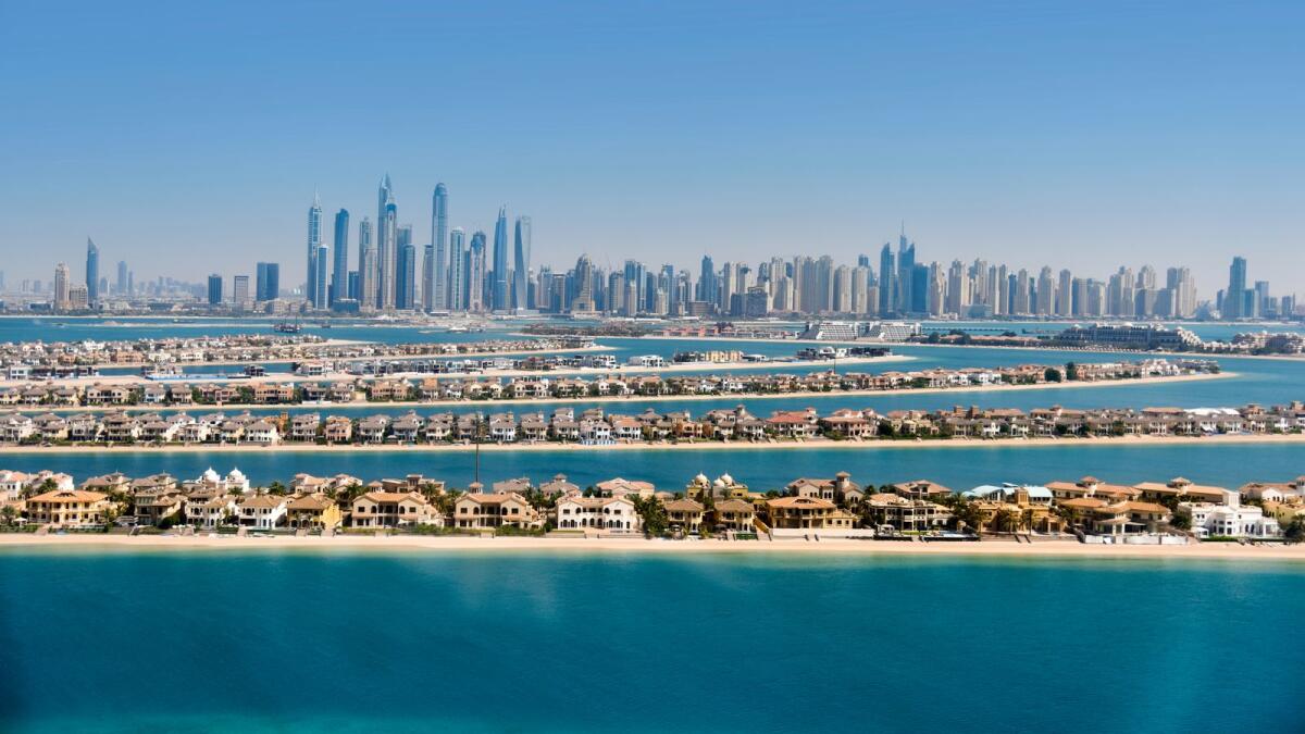 Dubai skyline. United Arab Emirates