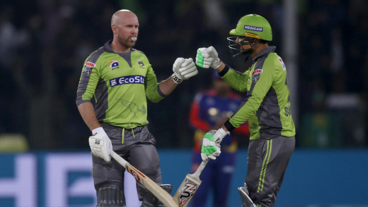 Lahore's Ben Dunk said he blows a chewing gum to stay calm. - AP