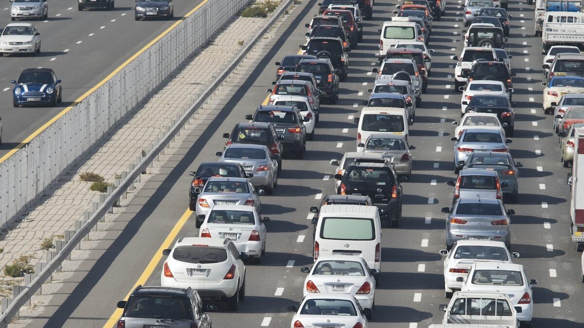 Multiple accidents, traffic, UAE traffic