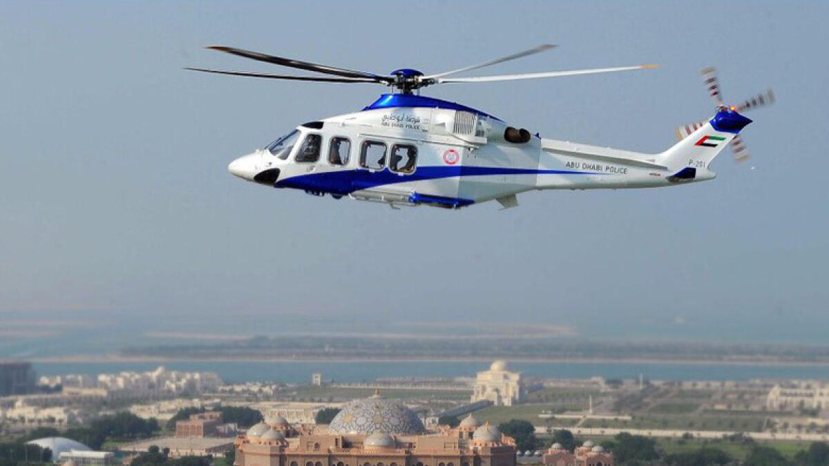 Abu Dhabi Police airlift young Arab man stuck in desert 