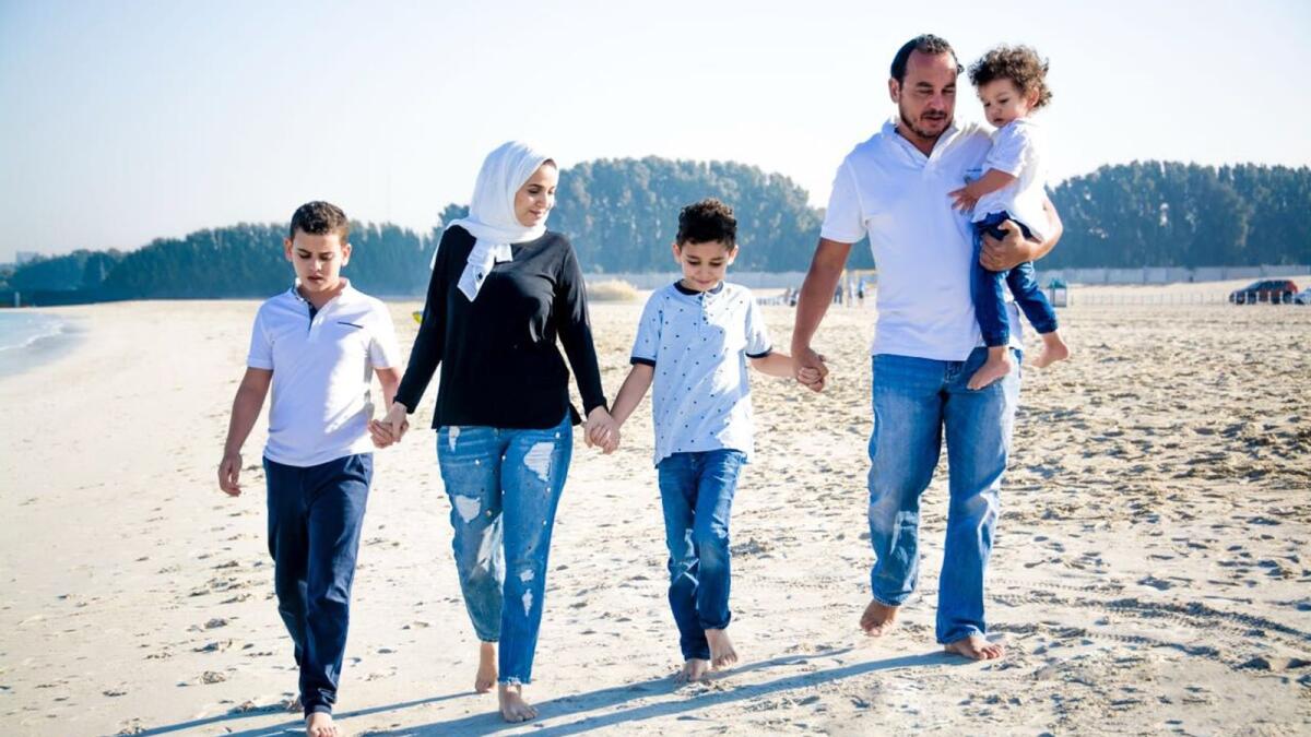 Dareen Al Sarraj with her family