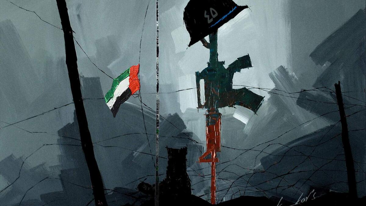 Dubai-based painter honours UAE martyrs