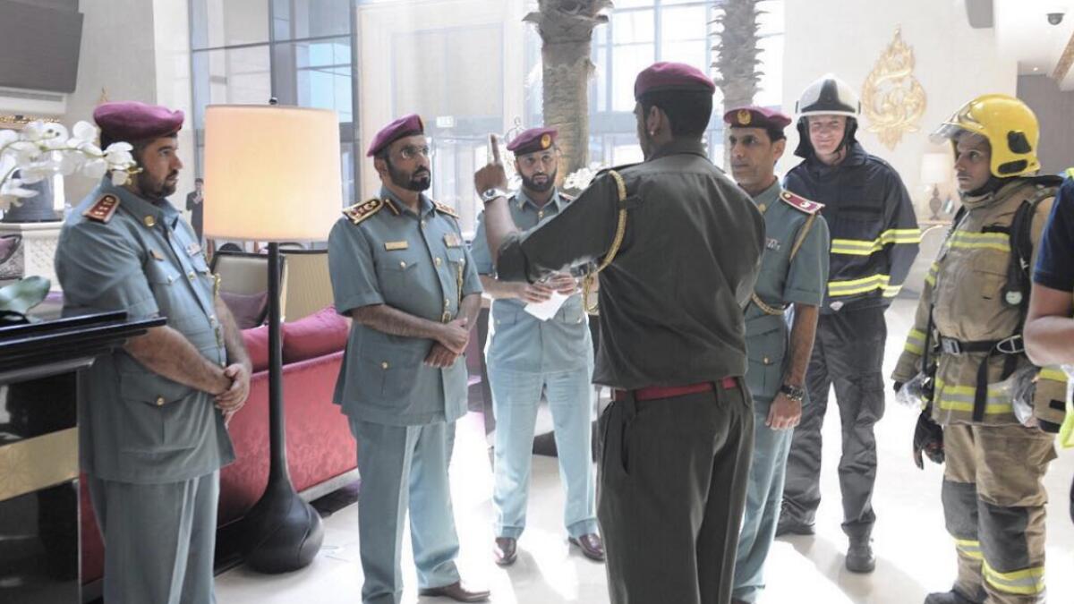 Six injured in Abu Dhabi hotel room fire